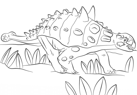 Jurassic Park Euoplocephalus Coloring Page